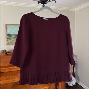 J. Jill Deep Burgundy Blouse